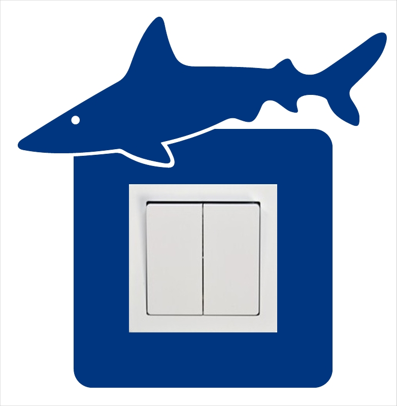 Nálepka pod vypínač - Žralok