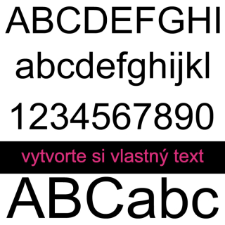 Nálepka s vlastným textom na stenu - Font Arial