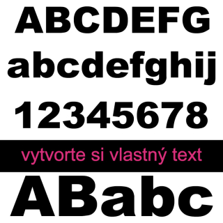 Nálepka s vlastným textom na stenu - Font Arial Black