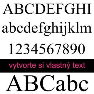 Nálepka s vlastným textom na stenu - Font Times New Roman