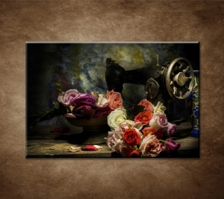 Ruže a šijací stroj