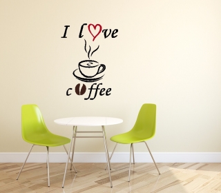 Nálepky na stenu - I love coffee 1