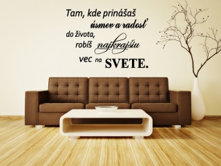Nálepky na stenu - Úsmev a radosť